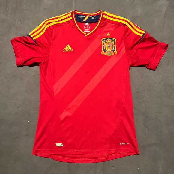 adidas Other - Adidas Spain National Team 2012 Home Mens Football Jersey Medium Shirt Soccer